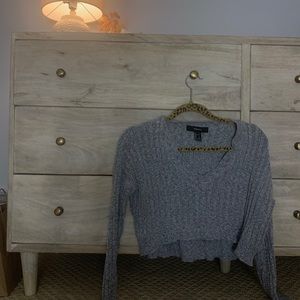 Gray Cropped Sweater